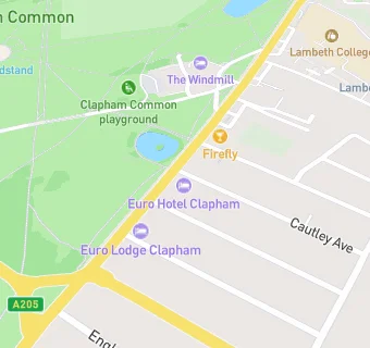 map for Euro Hotel Clapham