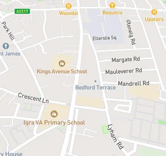 map for Harris Clapham Sixth Form