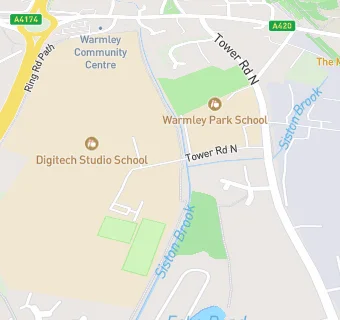 map for Aspens Services Ltd At Warmley Park School