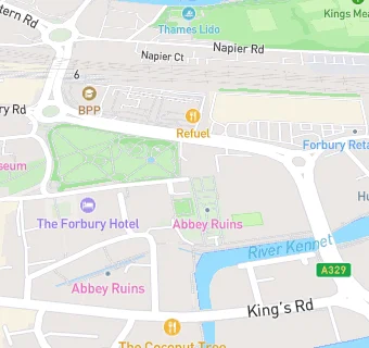 map for Forbury Gardens Day Nursery