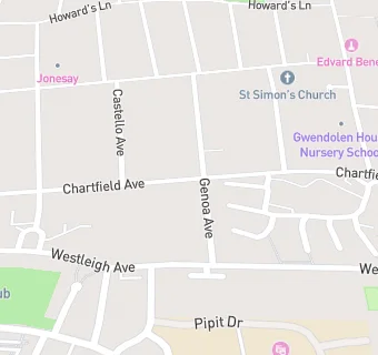 map for Chartfield Surgery