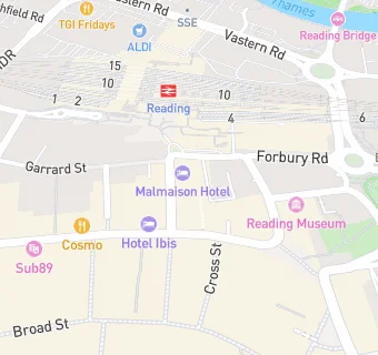 map for Starbucks Coffee Shop at Malmaison Hotel