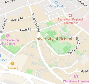 map for Bristol International Student Centre