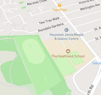 map for The Heathland School