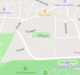 map for Sheen Lawn Tennis & Squash Club