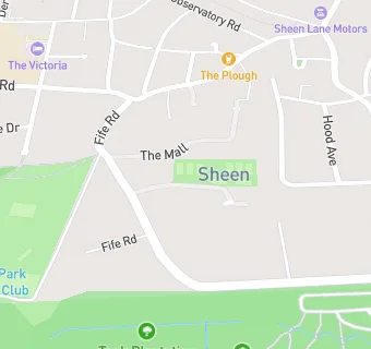 map for Sheen Lawn Tennis & Squash Club