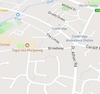 map for Ysgol Iolo Morganwg