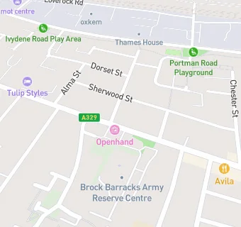 map for Tuesday Lunch Club at West Reading Salvation Army