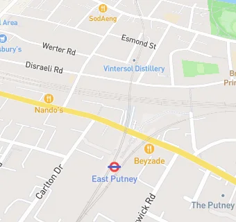 map for East Putney Tavern