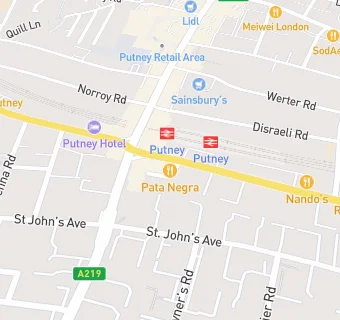 map for Bupa Dental Care, Putney