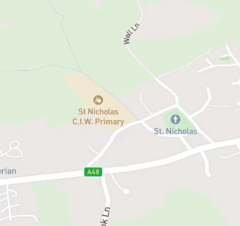 map for St Nicholas C.I.W. Primary