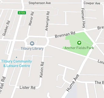 map for Tilbury Health Centre