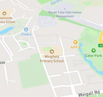 map for Wingfield Primary School