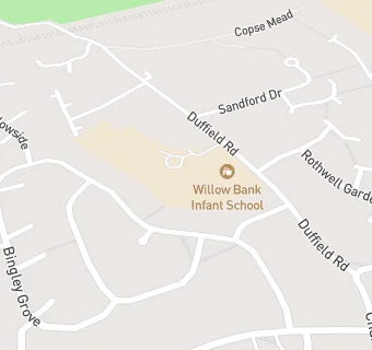 map for Cater Link at Willow Bank Junior School