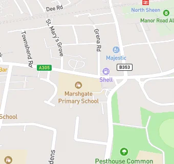 map for Bright Horizons Richmond Queen's Road Day Nursery and Pre Sc