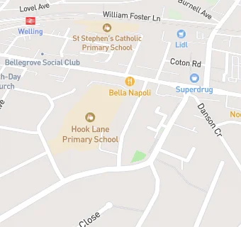 map for Waterfall Elior At Hook Lane Primary School