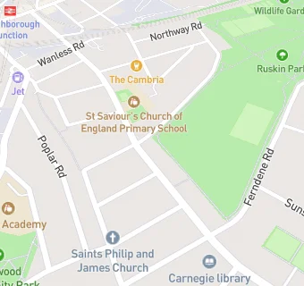 map for St.Saviour's Primary School