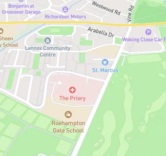 map for The Priory Hospital