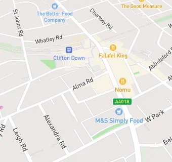 map for Clifton Down Dental Practice