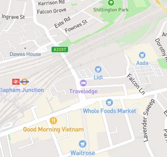 map for Travelodge London Clapham Junction