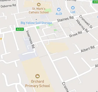 map for Grove Road Primary School