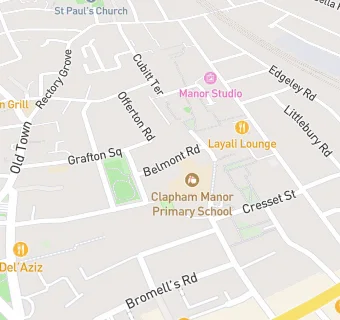 map for Clapham Manor School