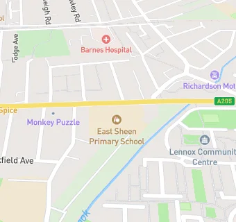 map for East Sheen Primary School