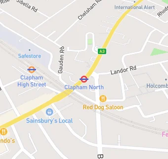 map for Clapham Kebab House