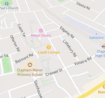 map for Clapham Family Practice