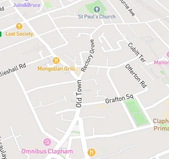 map for Clapham Fire Station