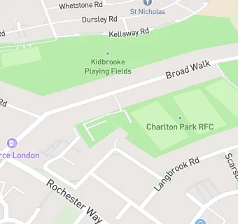 map for Charlton Park Rugby Club