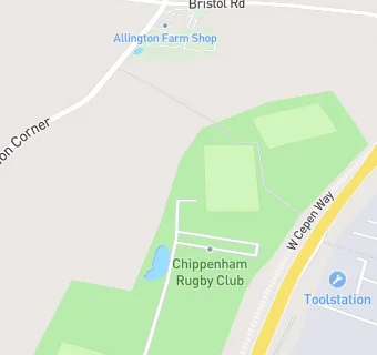 map for Chippenham Rugby Football Club