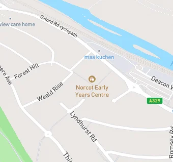 map for Norcot Early Years Centre