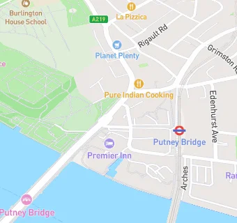 map for Premier Inn London Putney Bridge