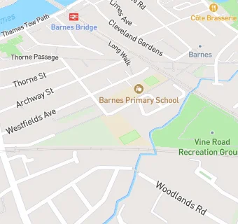 map for Barnes Primary School