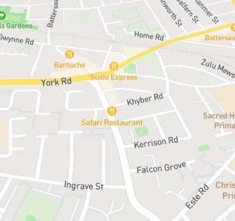 map for Falcon Road Medical Centre 