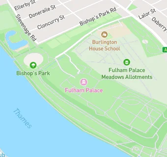 map for The Tea House In Bishops Park