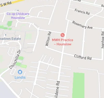 map for Clifford Road Surgery