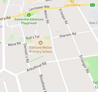 map for Edmund Waller Primary School