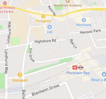 map for Peckham liberal club