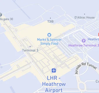 map for Virgin Atlantic Revivals Lounge