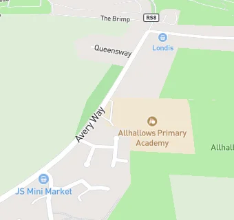 map for Allhallows Primary School