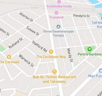 map for Mama's Caribbean Cuisine