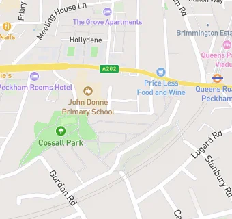 map for In house catering john donne primary school