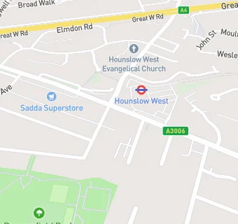 map for Hounslow West Dental Practise