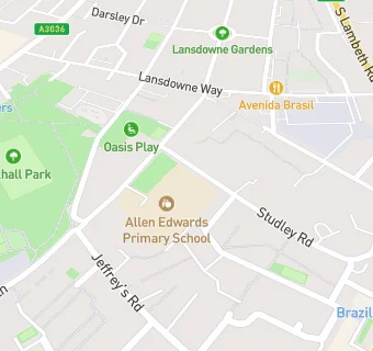 map for Allen Edwards Primary School