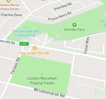 map for The London Marathon Playing Field