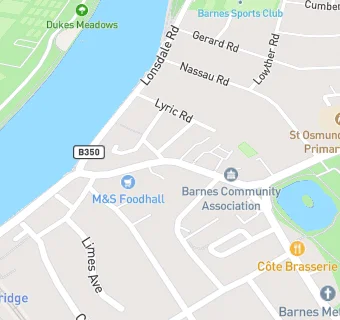 map for The Barnes Fish Shop Limited