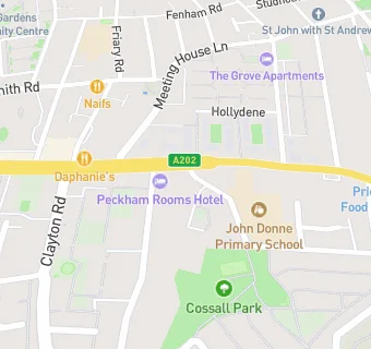 map for Queens Road Surgery