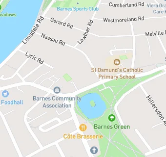 map for Barnes Green Centre